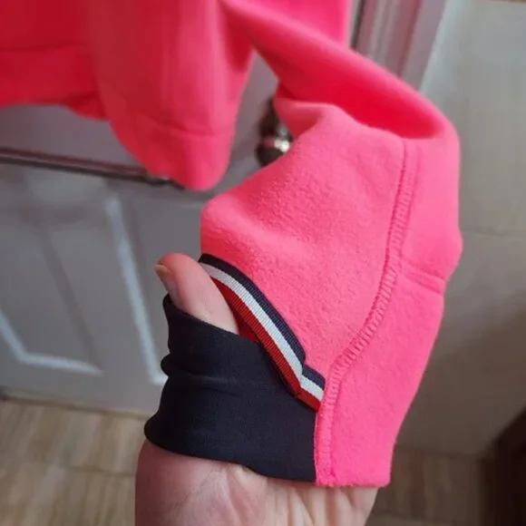 Moncler Grenoble Pink Ski Mountain Logo Fleece Sweater